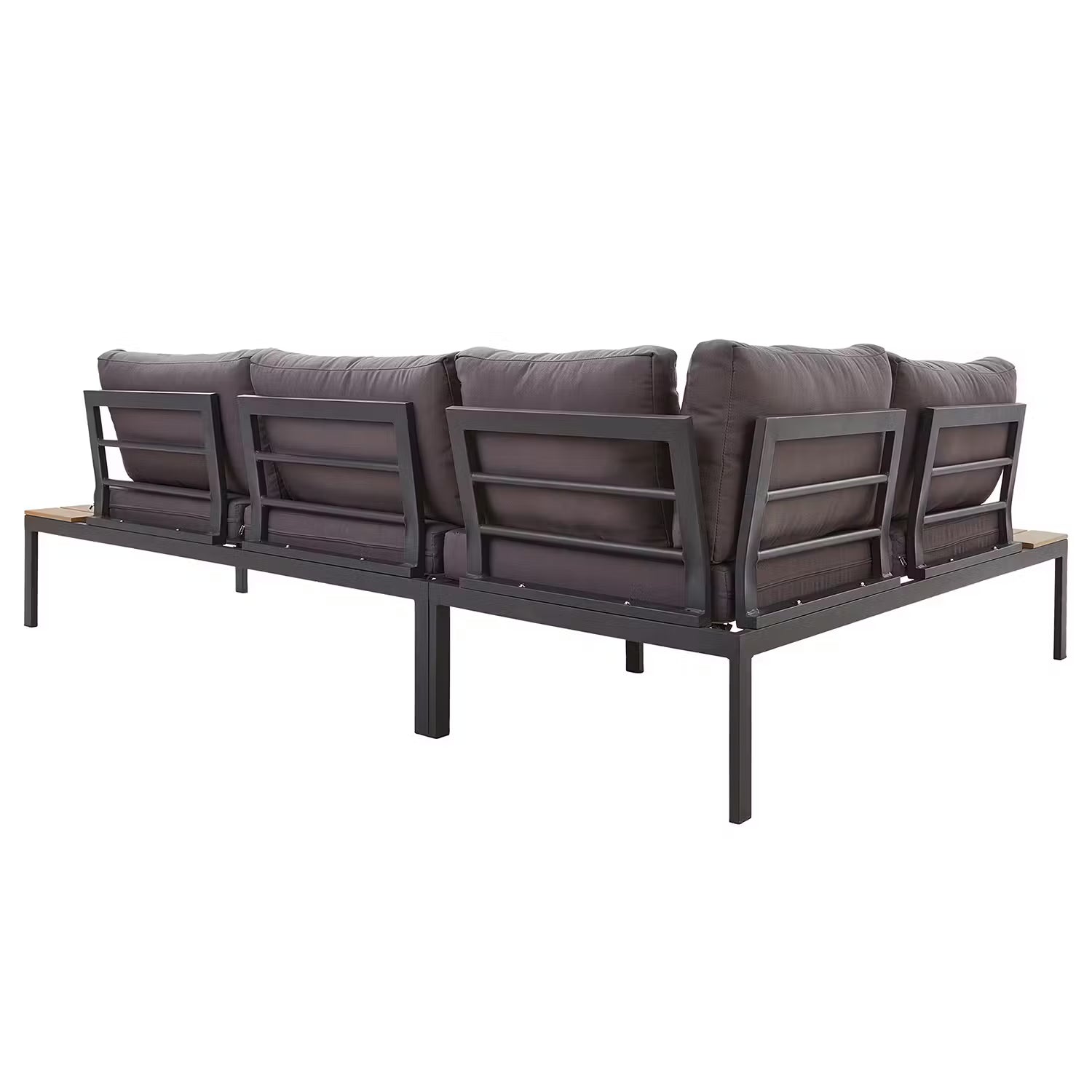 LOUNGE LIFE Loungegruppe 3-tlg. - Stahl / Polyester - Grau / Natur