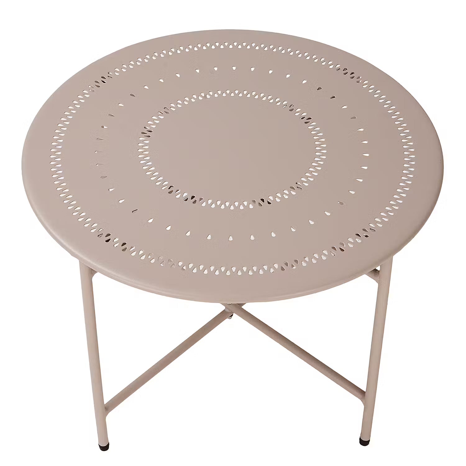 ASHLEY Gartentisch - Stahl - Beige
