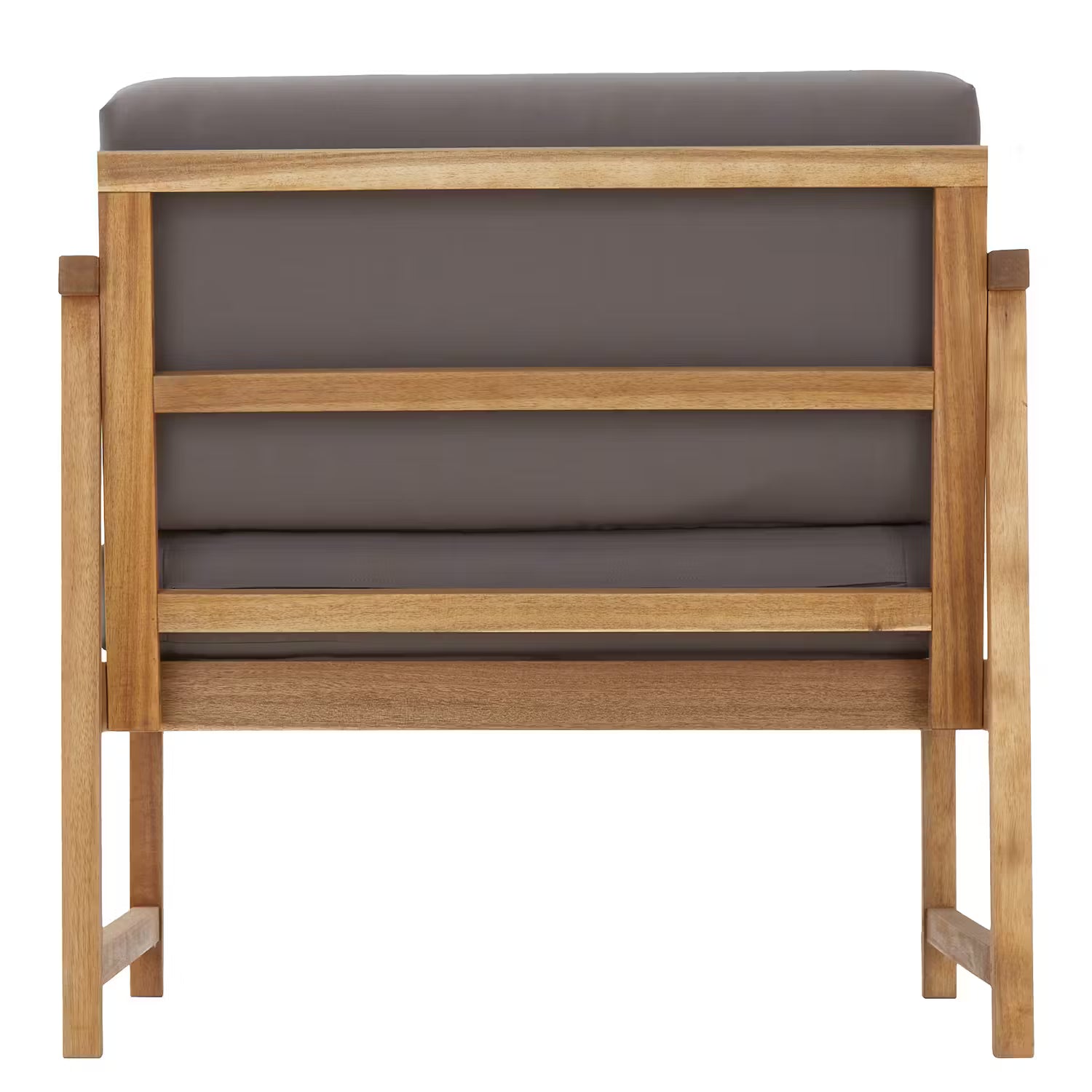 MIDTOWN Loungesessel - Akazie teilmassiv / Polyester - Natur / Grau
