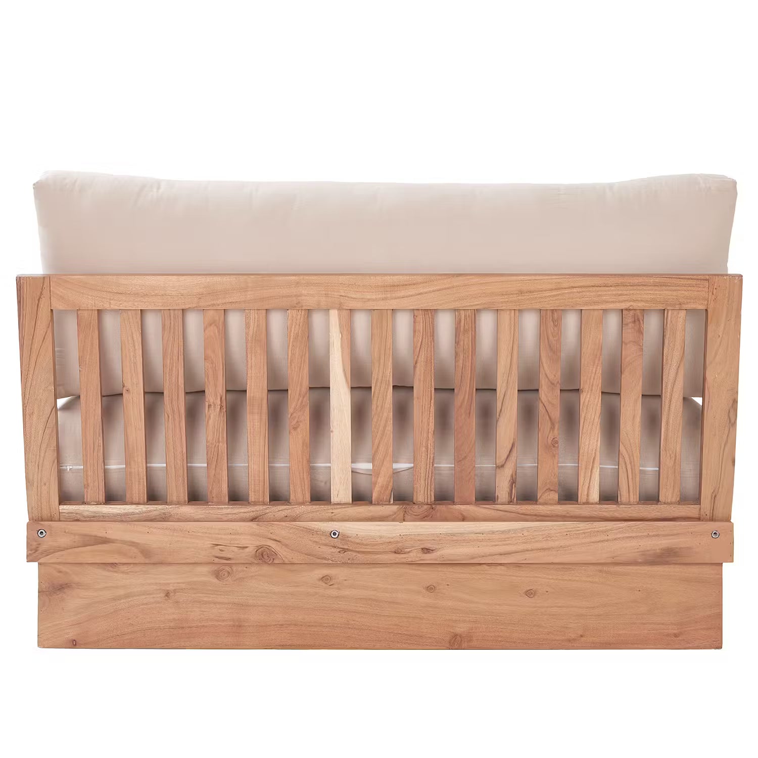 DOCKLAND Loungesofa - Akazie teilmassiv / Baumwolle - Braun / Creme