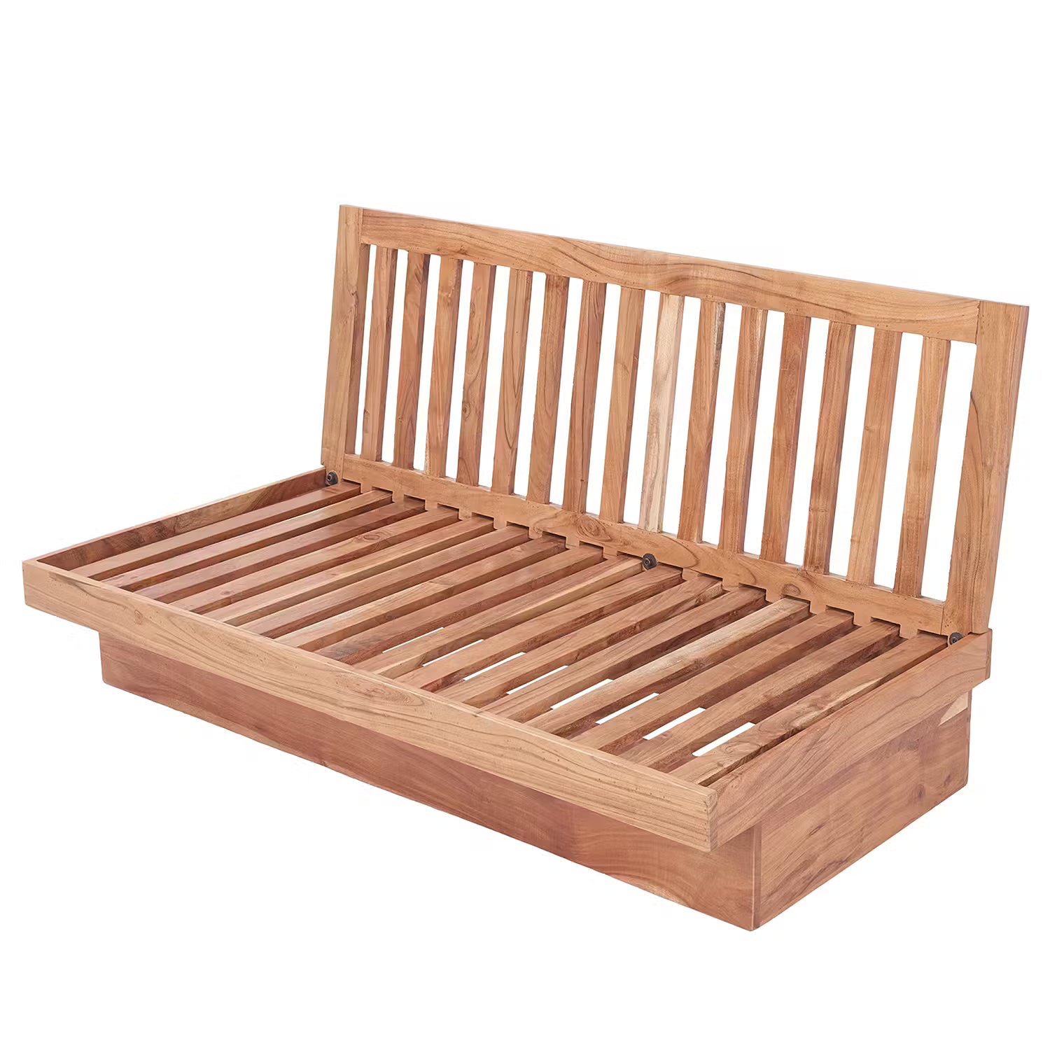 DOCKLAND Loungesofa - Akazie teilmassiv / Baumwolle - Braun / Creme