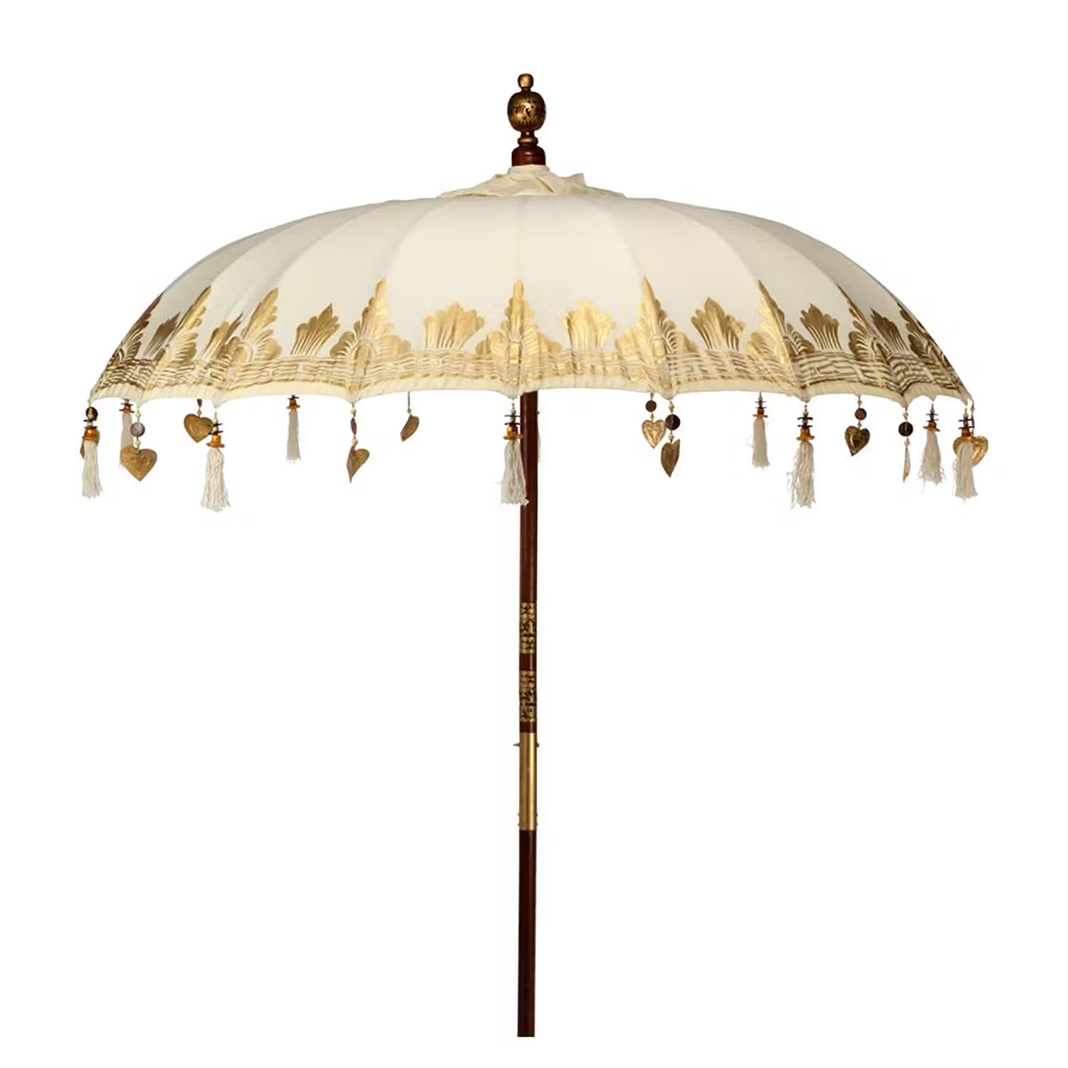 ORIENTAL LOUNGE Sonnenschirm - Baumwollstoff / Fruchtholz - Creme
