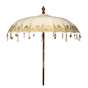 ORIENTAL LOUNGE Sonnenschirm - Baumwollstoff / Fruchtholz - Creme