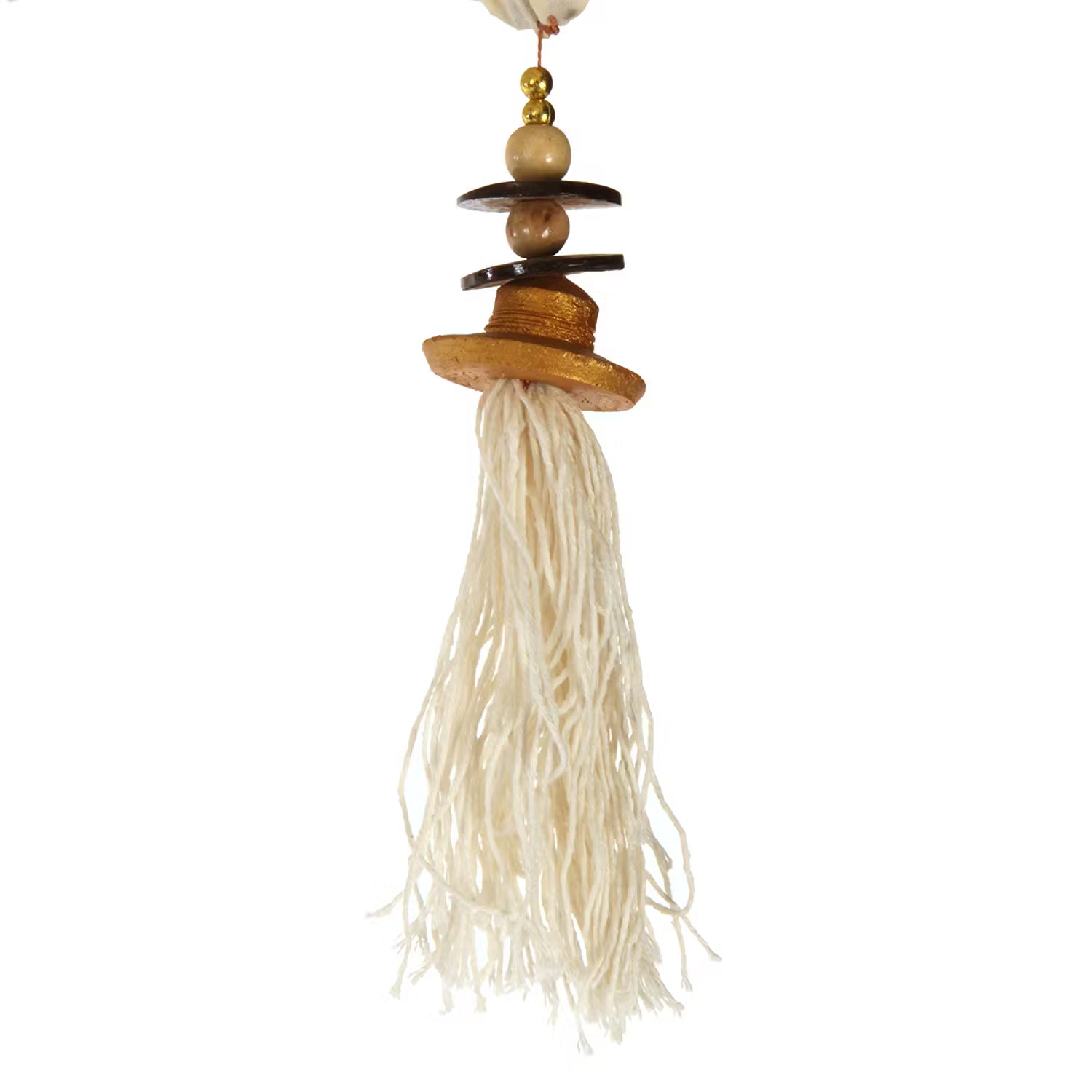 ORIENTAL LOUNGE Sonnenschirm - Baumwollstoff / Fruchtholz - Creme