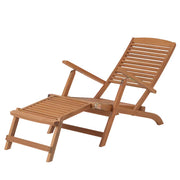 WEEKENDER Gartenliege - Akazie teilmassiv / Stahl - Braun