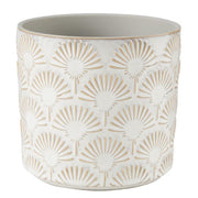BLOOMY Blumentopf - Steinzeug - Creme