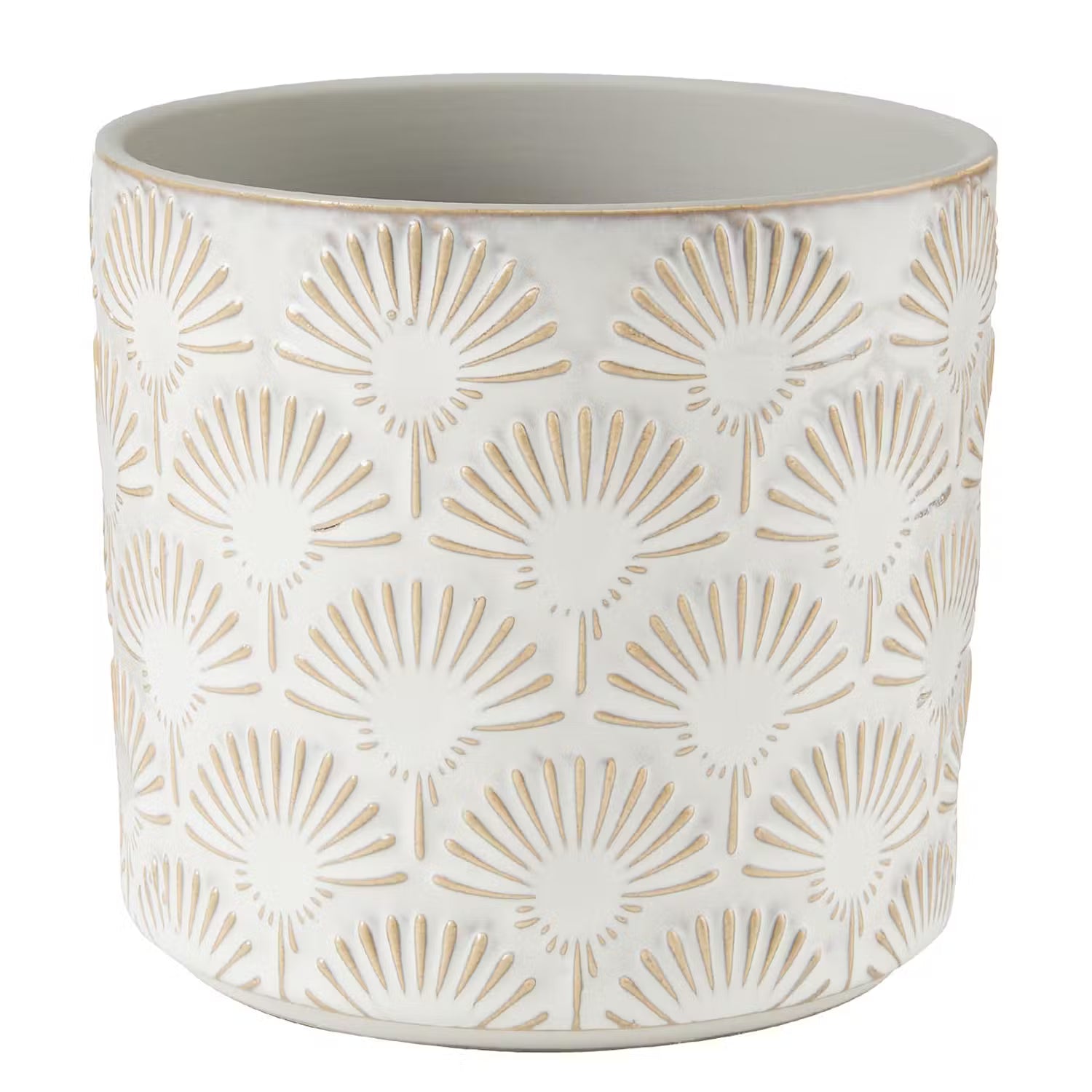 BLOOMY Blumentopf - Steinzeug - Creme