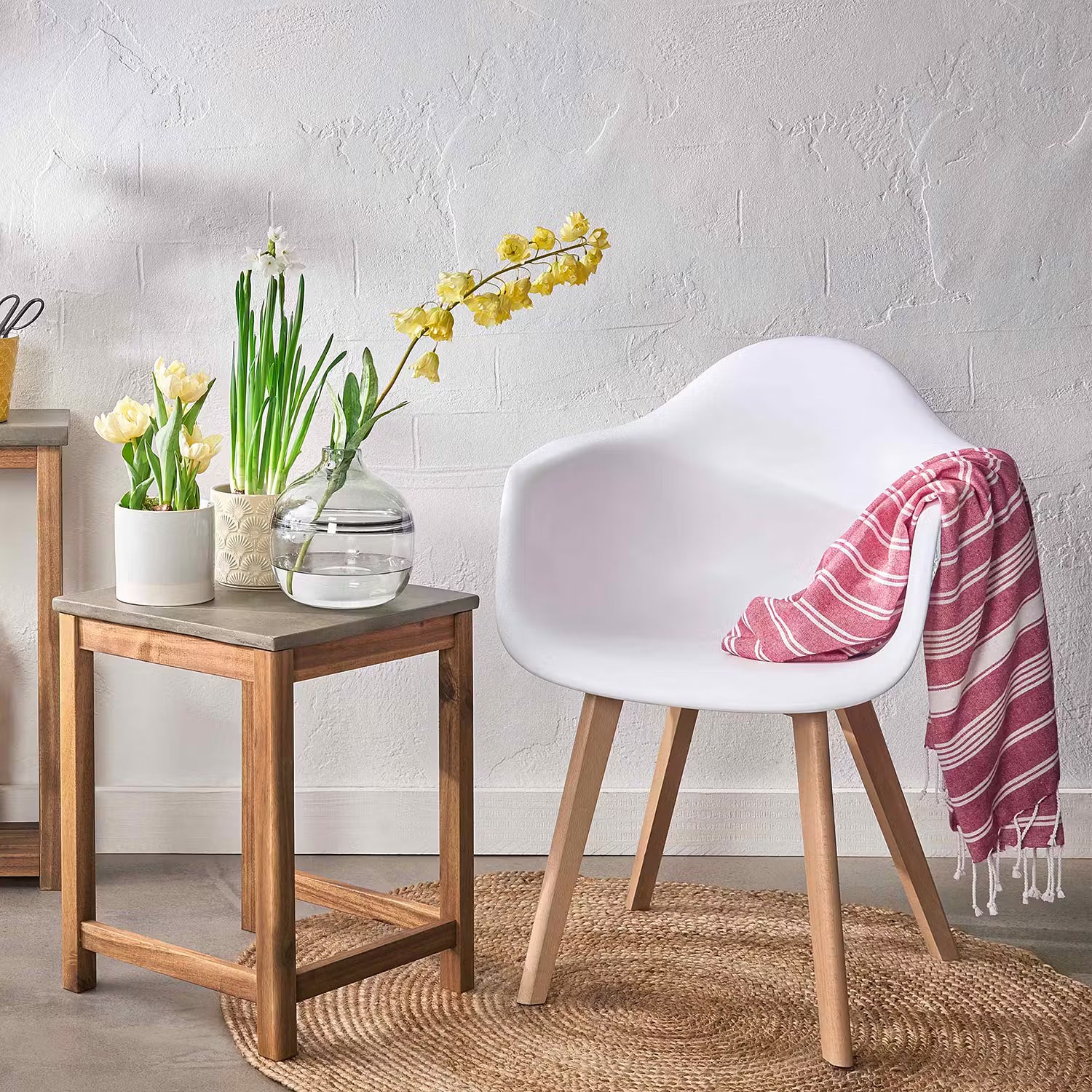 BLOOMY Blumentopf - Steinzeug - Creme