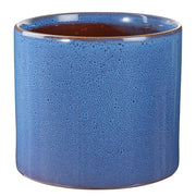 GLAZE Blumentopf - Steingut - Blau
