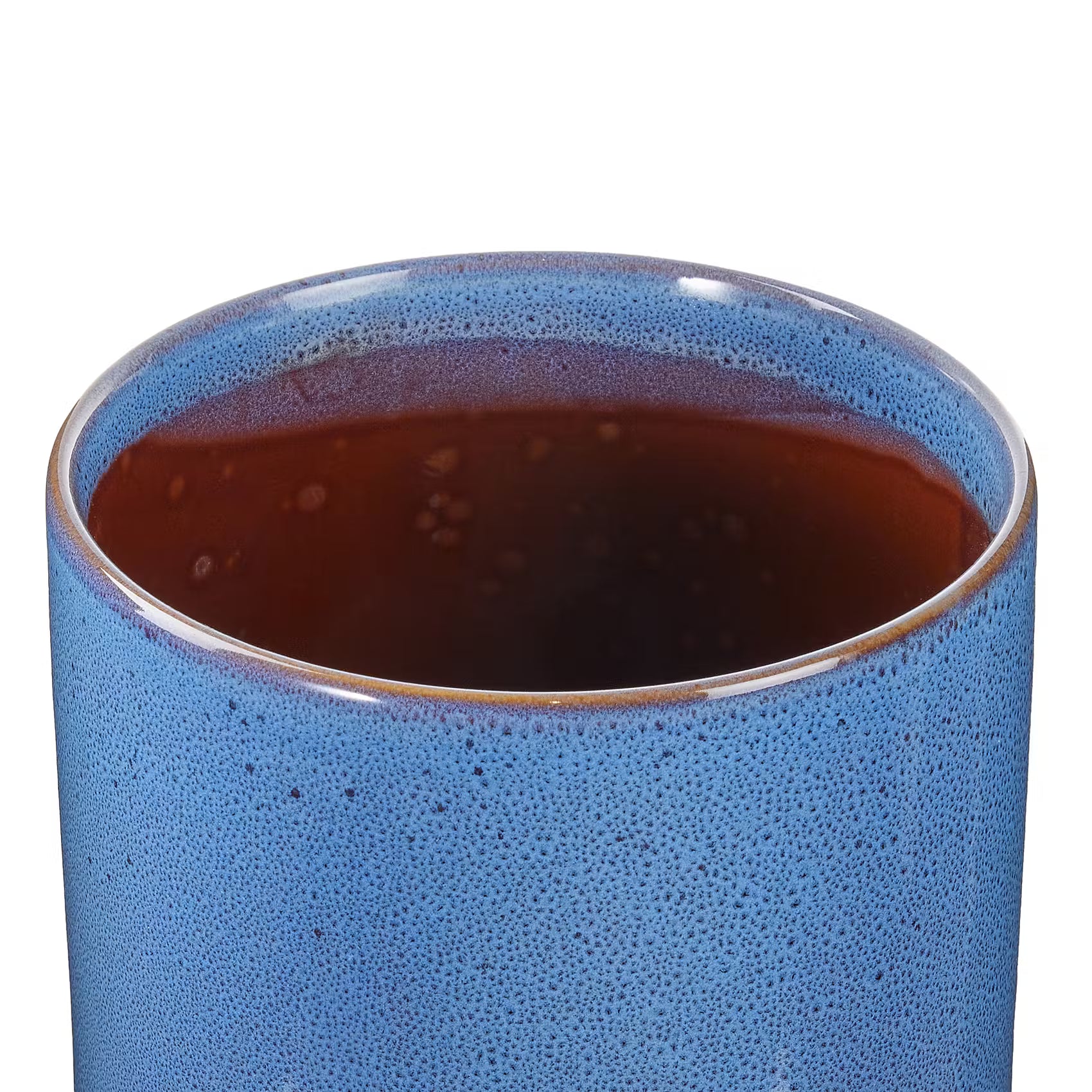 GLAZE Blumentopf - Steingut - Blau