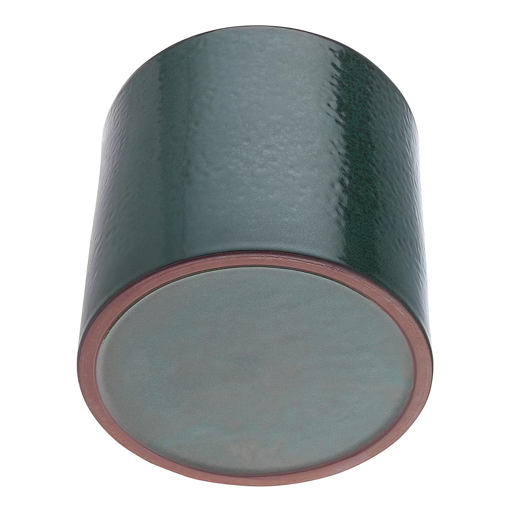 PLANT PLACE Blumentopf mit Teller - Terracotta - Dunkelblau