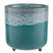 TIDE Blumentopf mit Füße - Terracotta - Blau