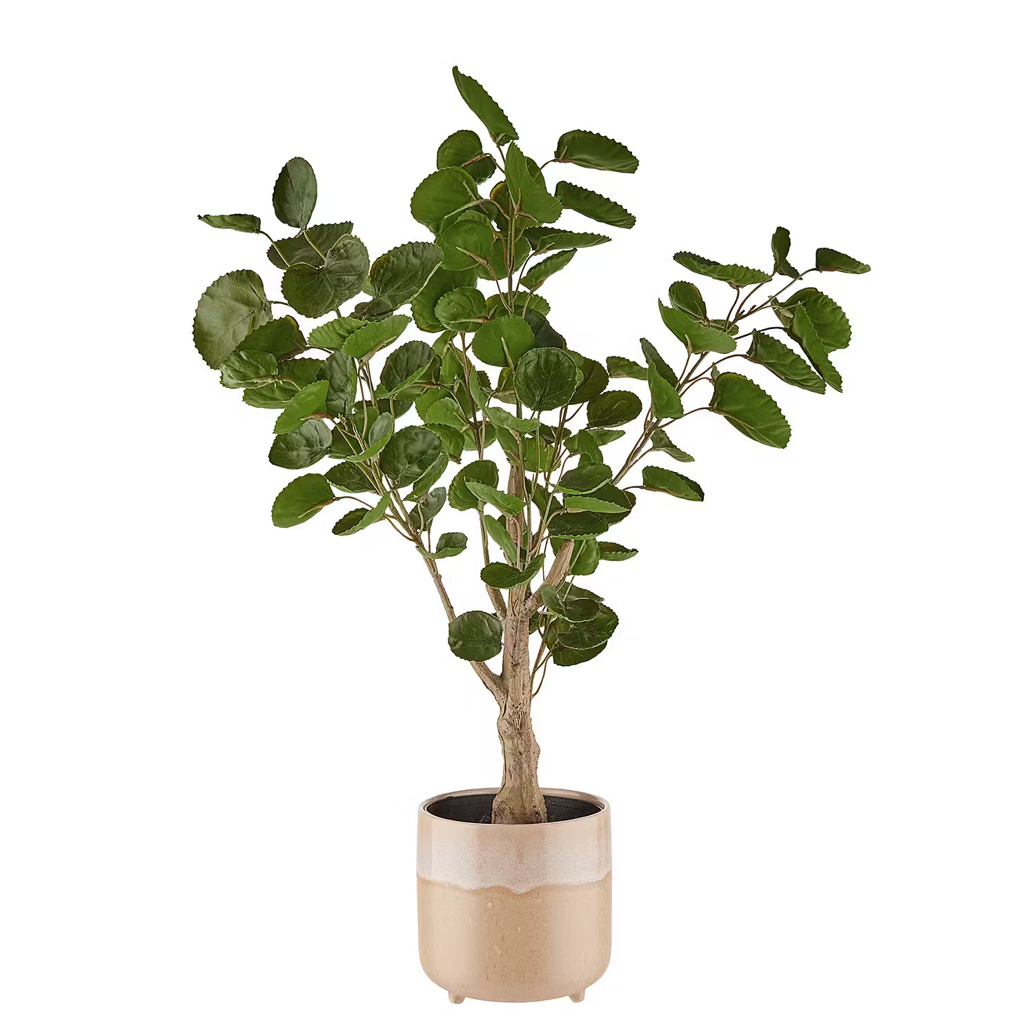 TIDE Blumentopf mit Füße - Terracotta - Beige / Weiß
