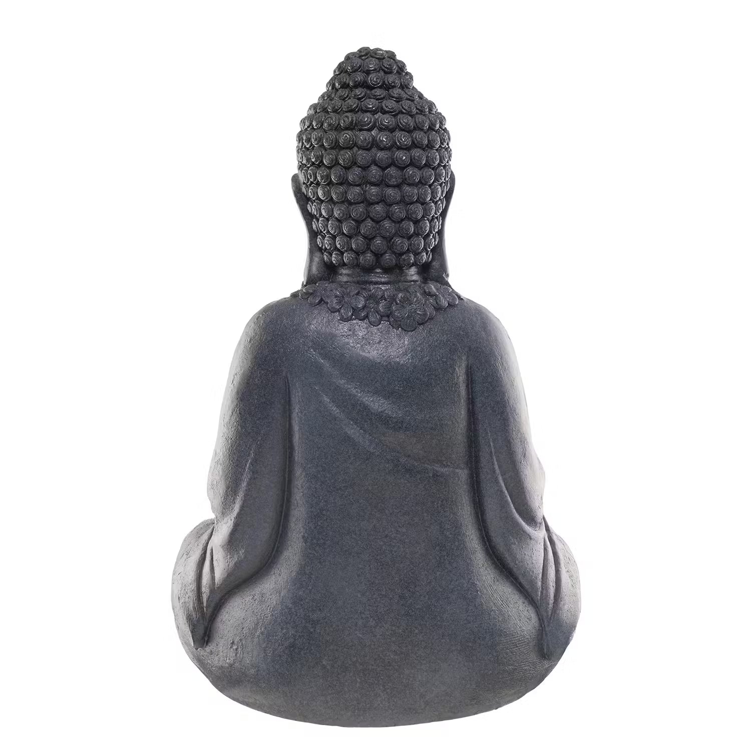 BUDDHA Statue mit Blumentopf - Magnesia - Dunkelgrau