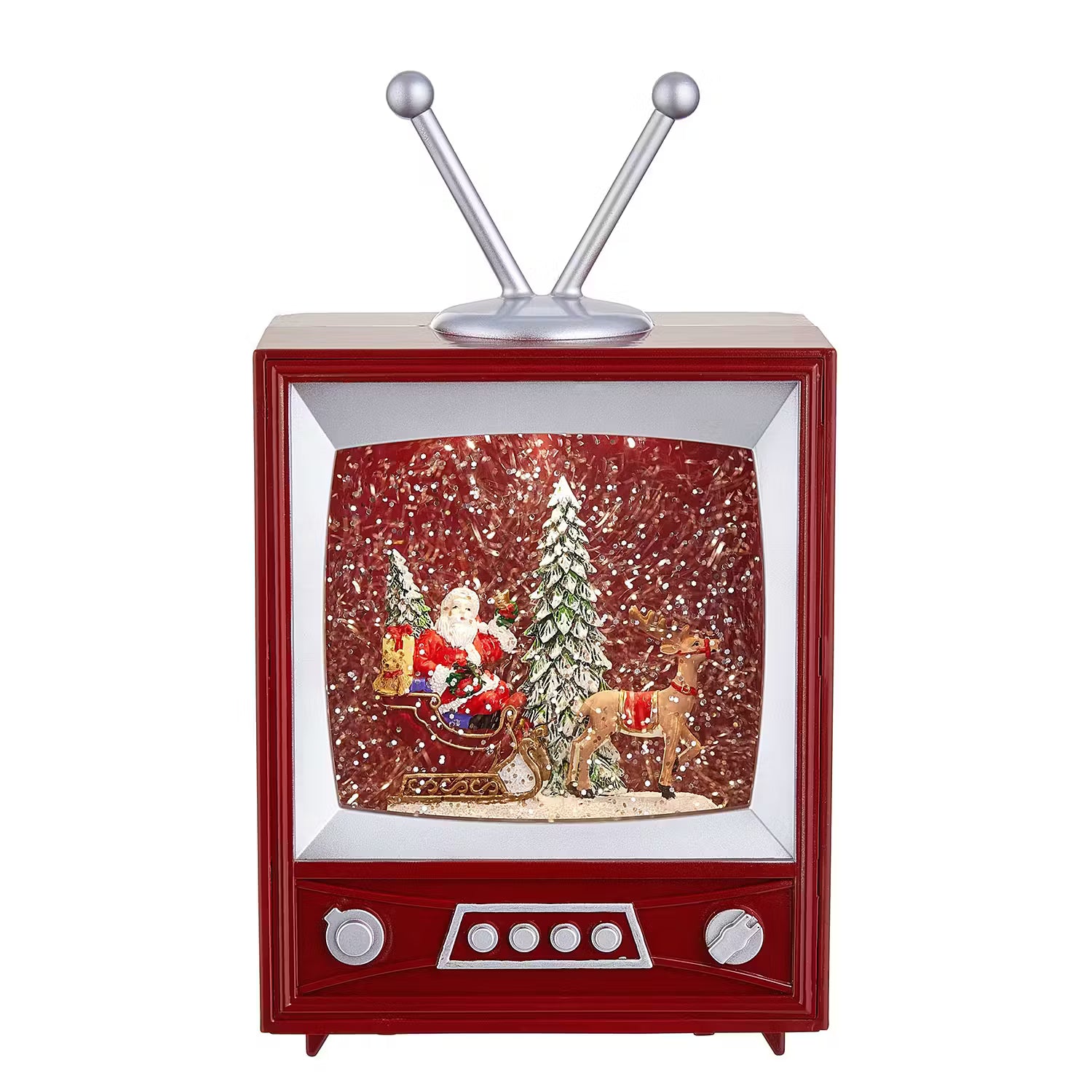 SANTA TV Dekoobjekt - Plastik - Rot