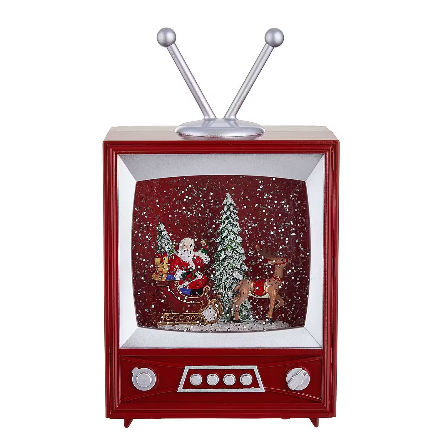 SANTA TV Dekoobjekt - Plastik - Rot