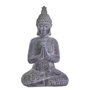 BUDDHA Deko-Figur - Kaolinit / Steinpulver - Grau