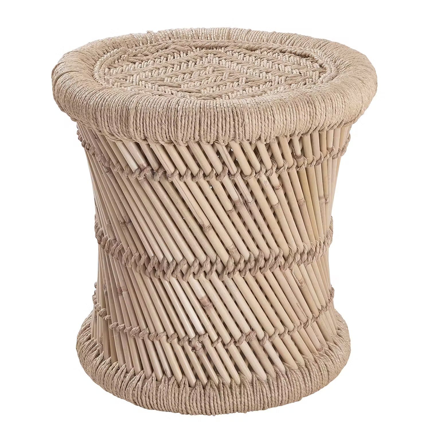ETHNO LODGE Hocker - Bambus / Jute - Natur