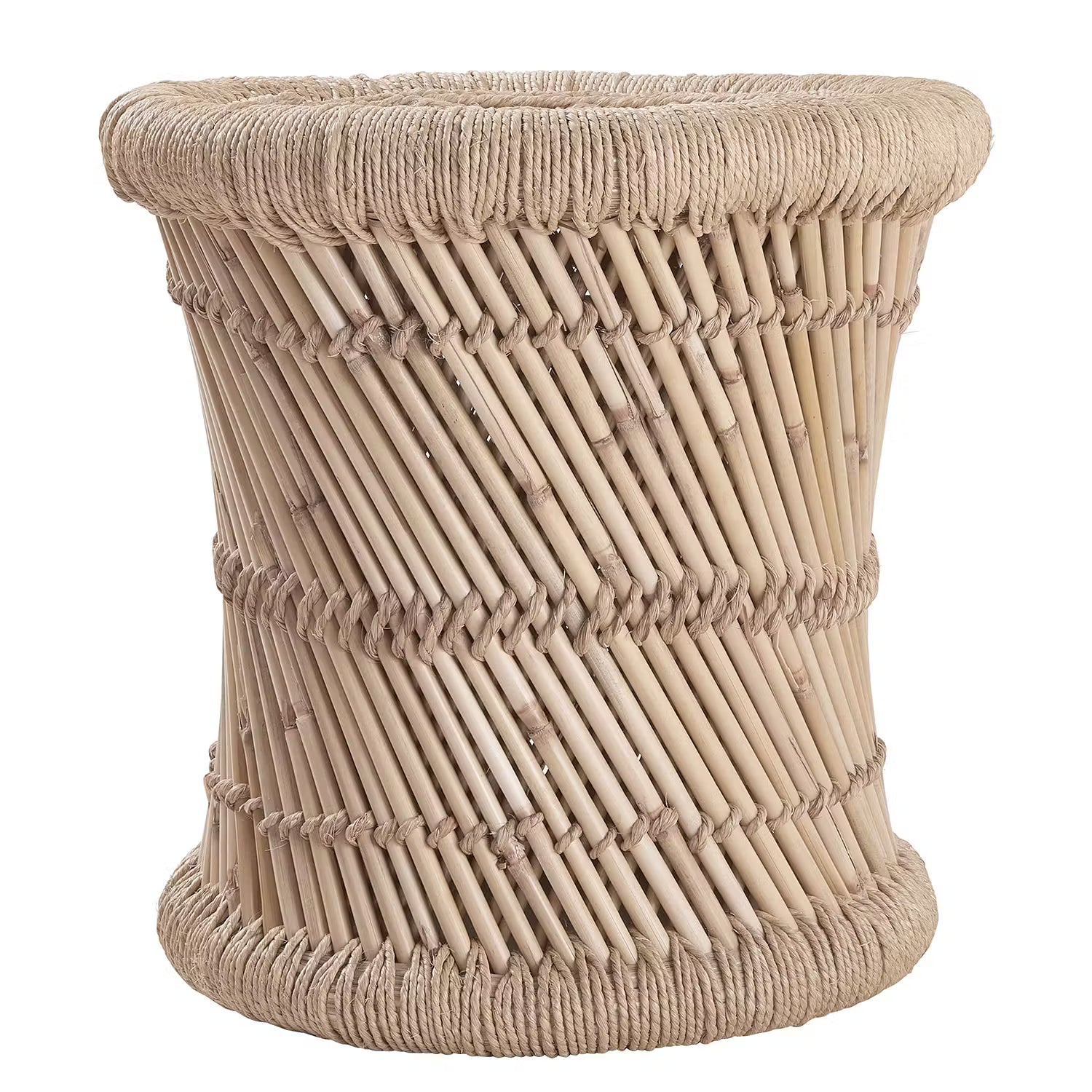 ETHNO LODGE Hocker - Bambus / Jute - Natur