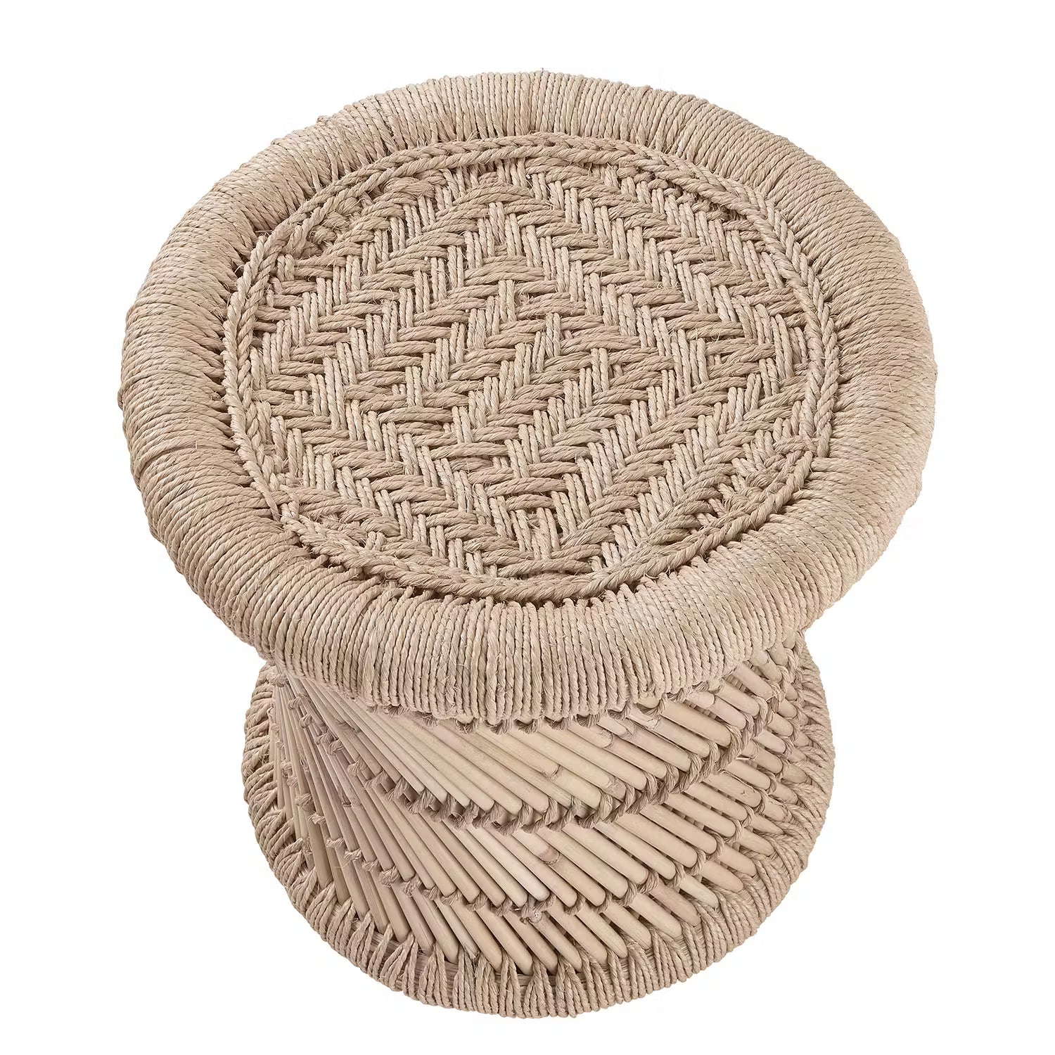 ETHNO LODGE Hocker - Bambus / Jute - Natur