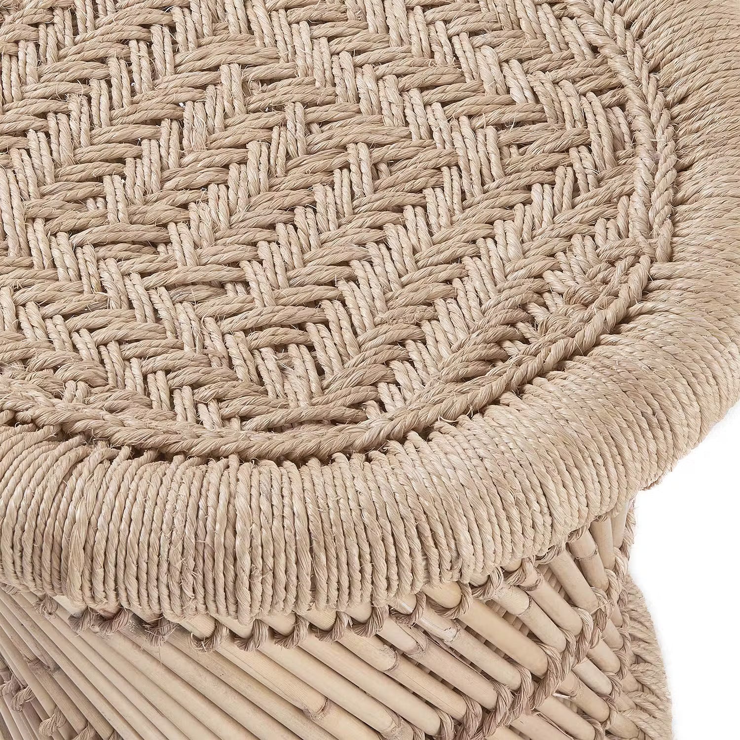 ETHNO LODGE Hocker - Bambus / Jute - Natur