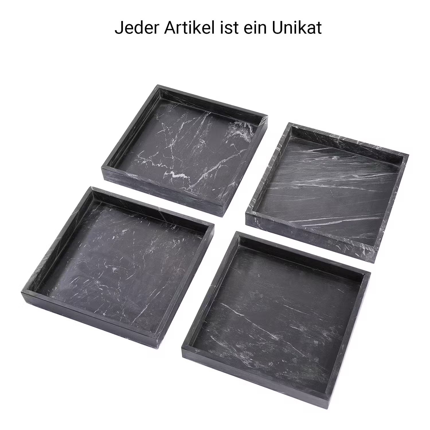 MARBLE Marmortablett - Marmor - Schwarz