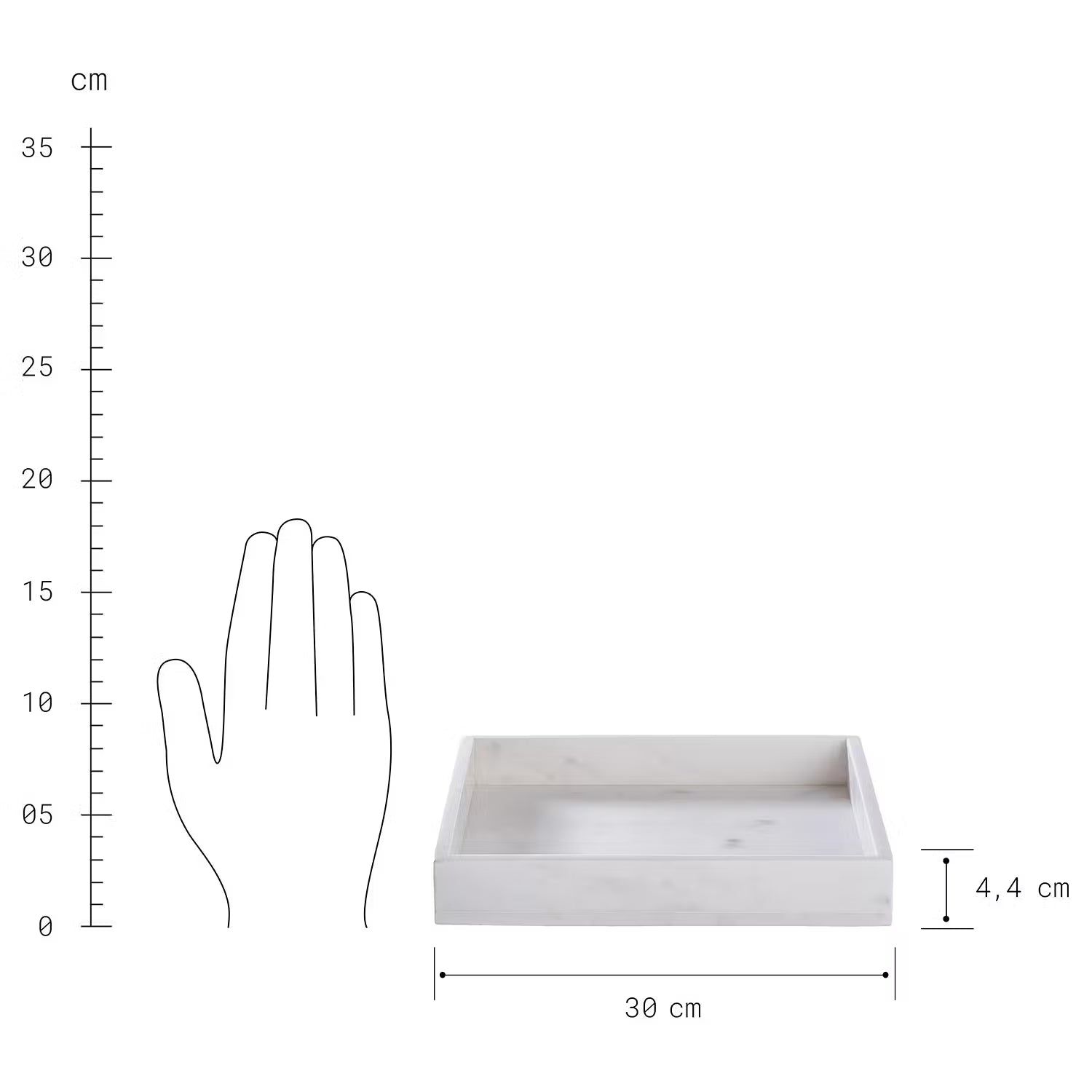 MARBLE Marmortablett - Marmor - Weiß