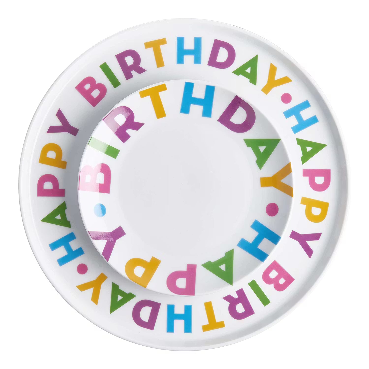 HAPPY BIRTHDAY Kuchenplatte - Porzellan - Bunt