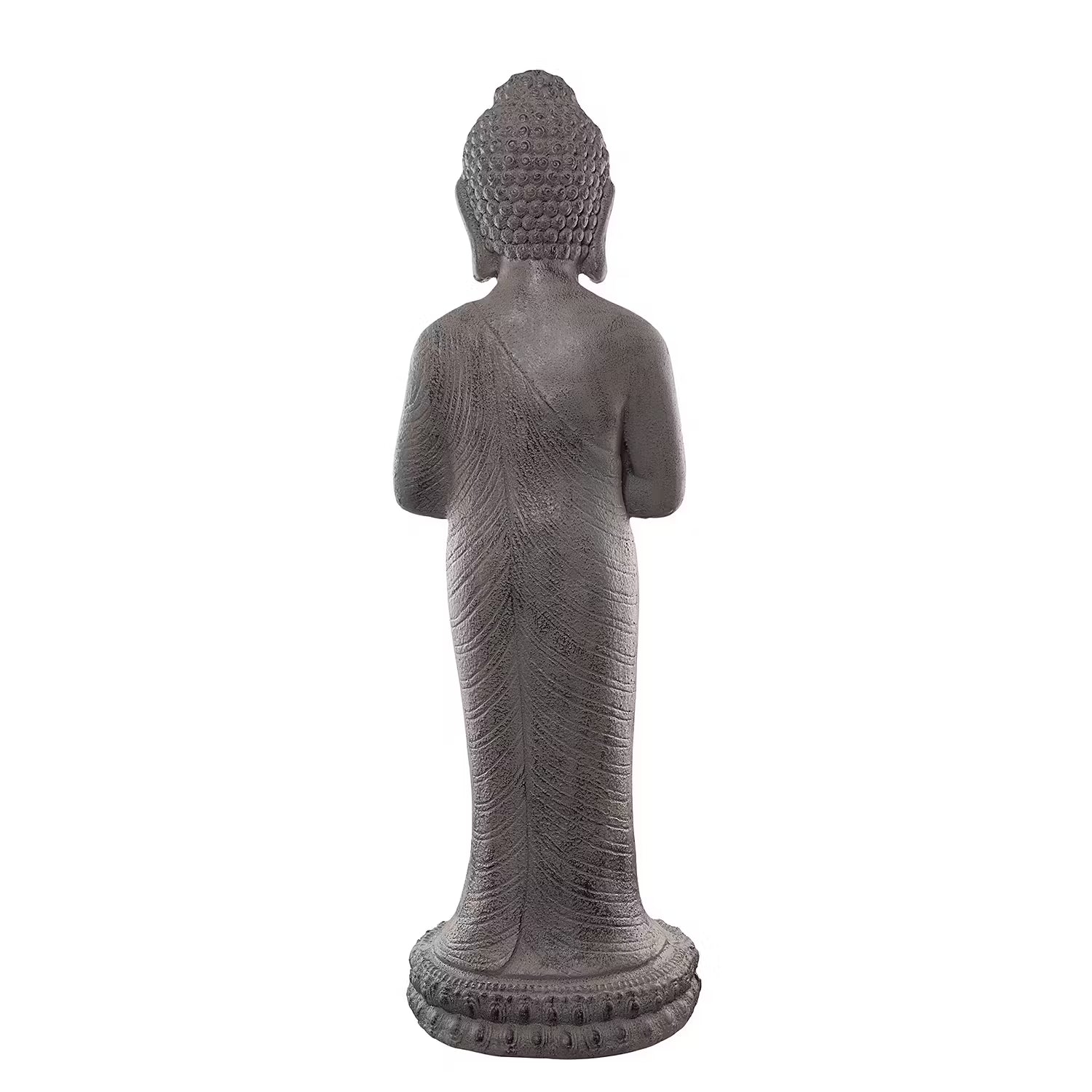 BUDDHA Statue stehend - Magnesia - Grau