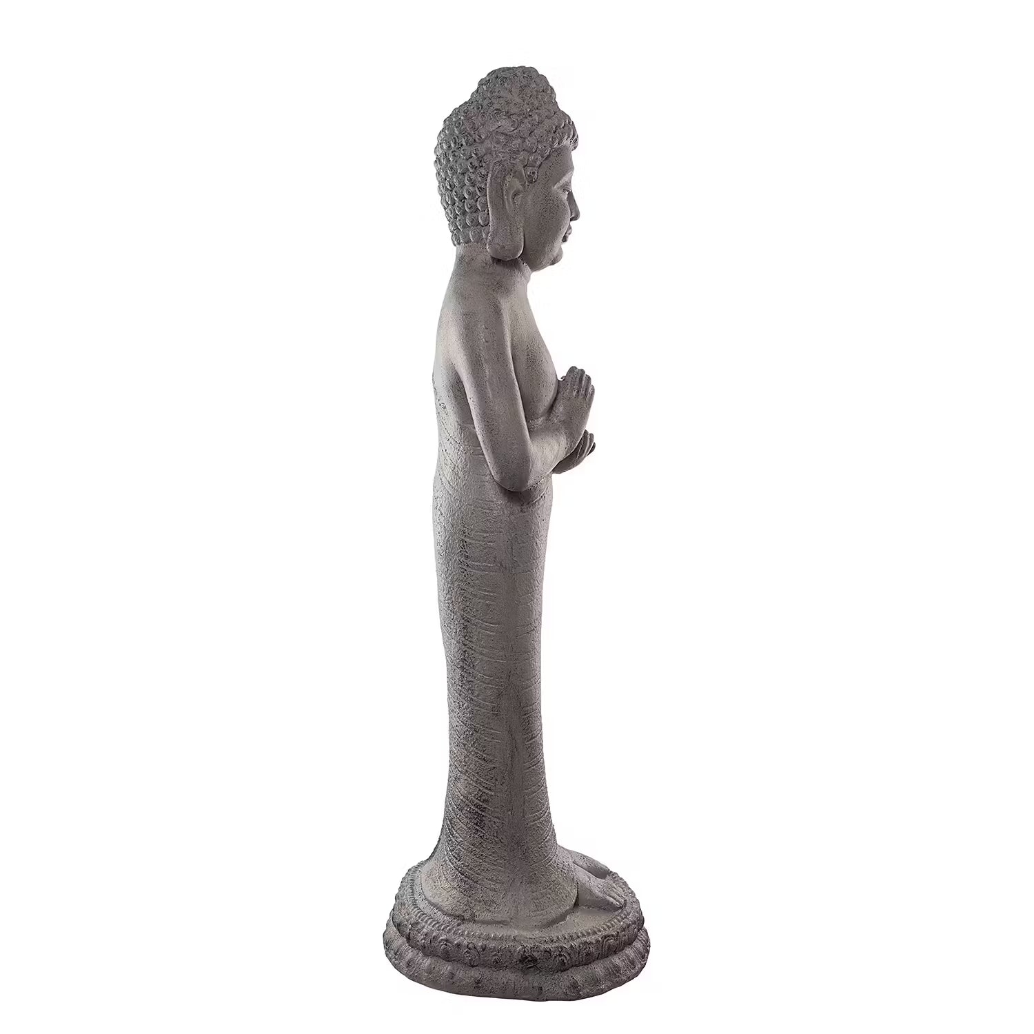 BUDDHA Statue stehend - Magnesia - Grau