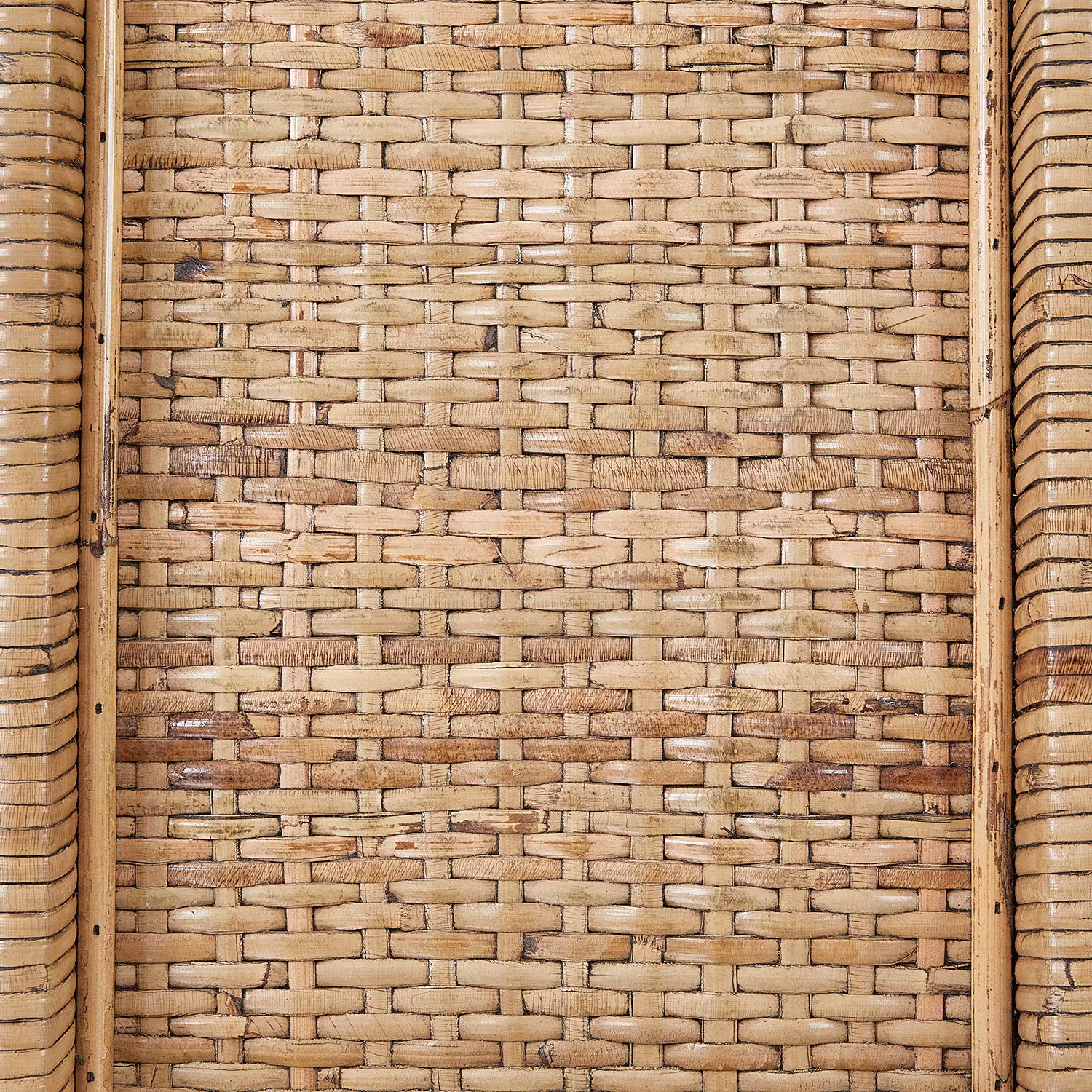 BASSE Beistelltisch - Rattan / Mindiholz - Natur