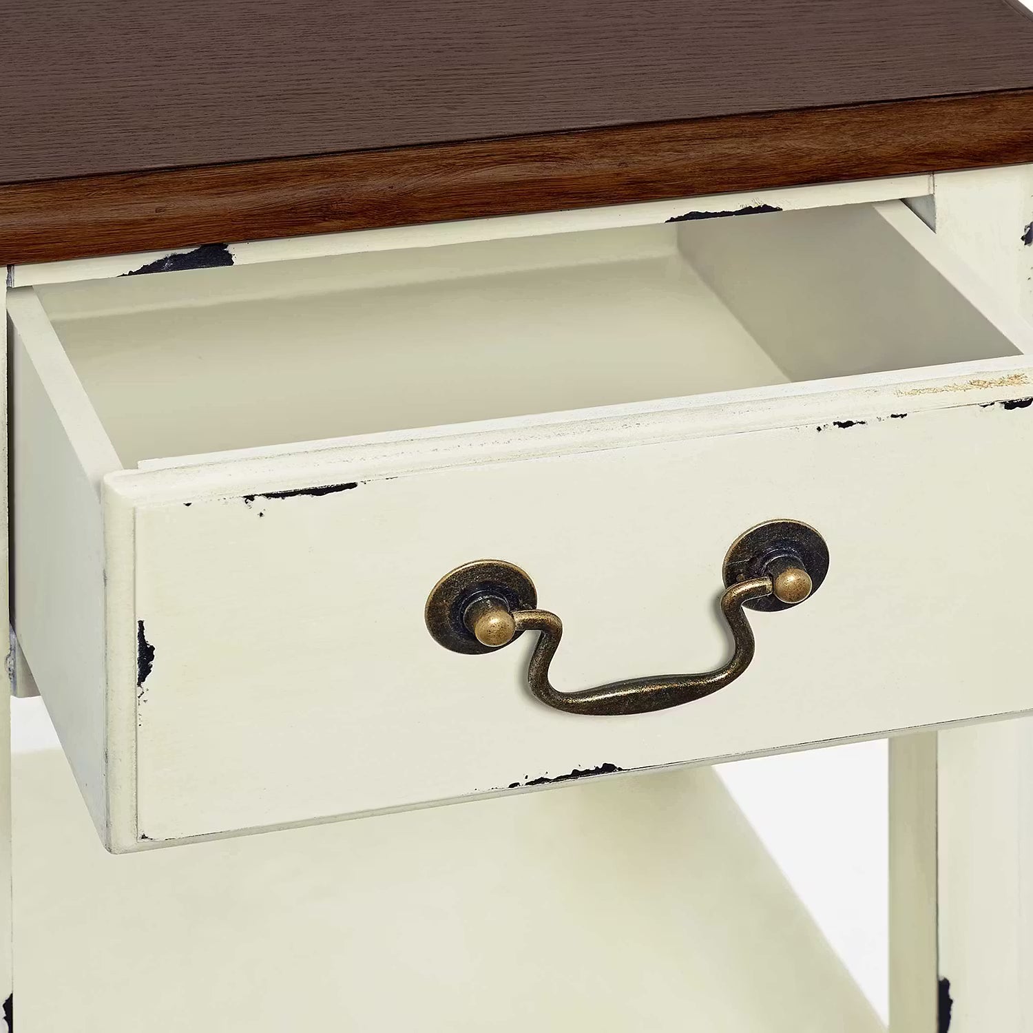 CABOTT COVE Konsolentisch - Eschenholz - Creme / Braun
