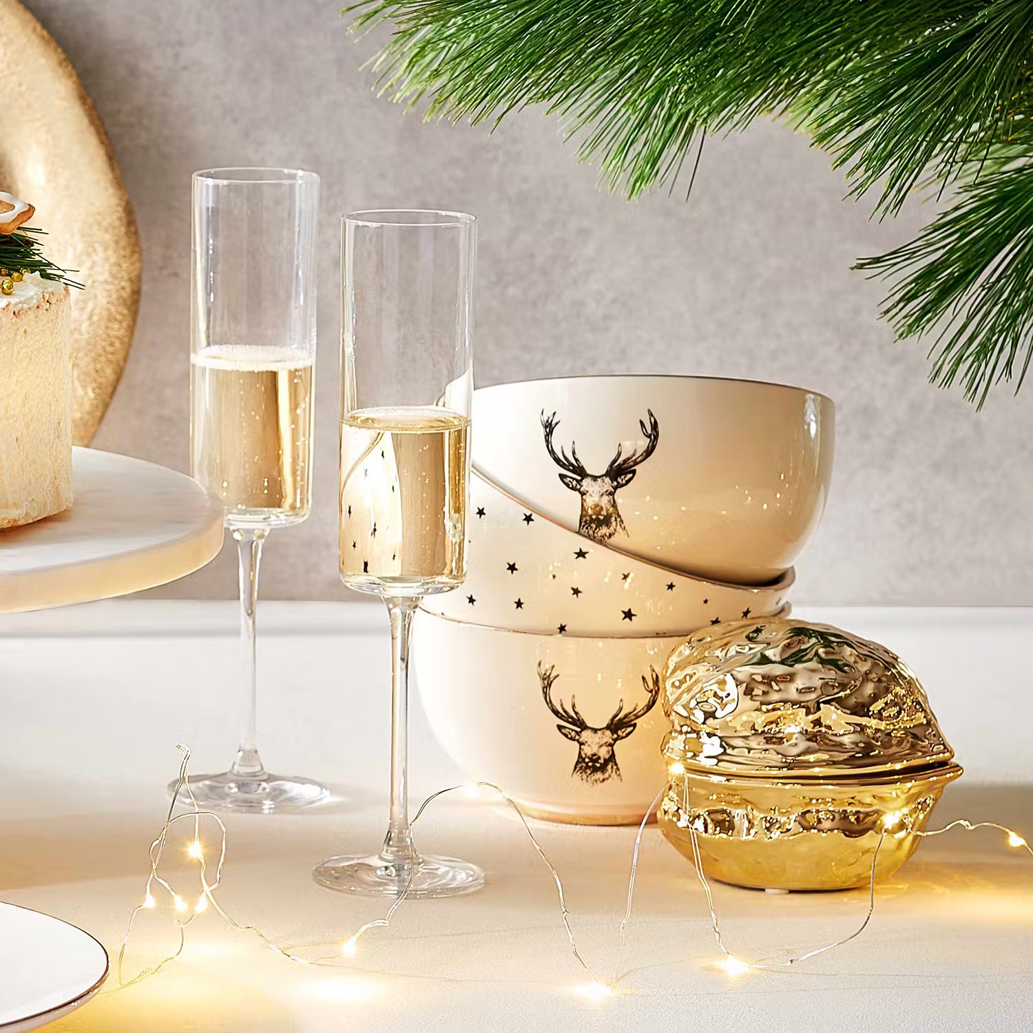 TWINE LIGHTS Lichterdraht 100 Lichter - Polyester PVC - 100-flammig - Silber