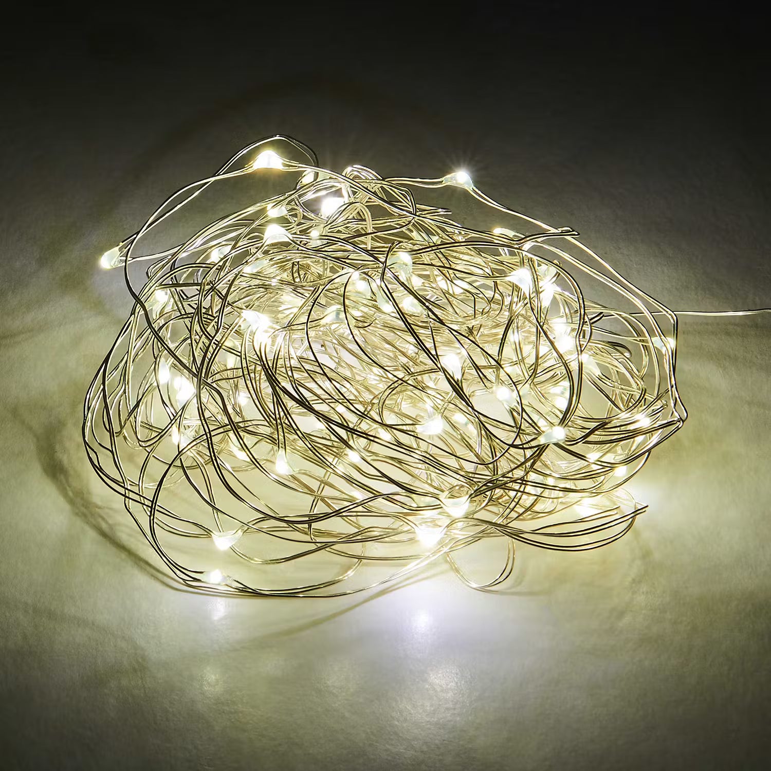 TWINE LIGHTS Lichterdraht 100 Lichter - Polyester PVC - 100-flammig - Silber
