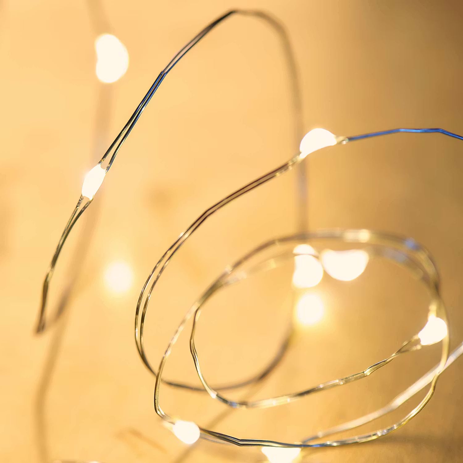 TWINE LIGHTS Lichterdraht 100 Lichter - Polyester PVC - 100-flammig - Silber