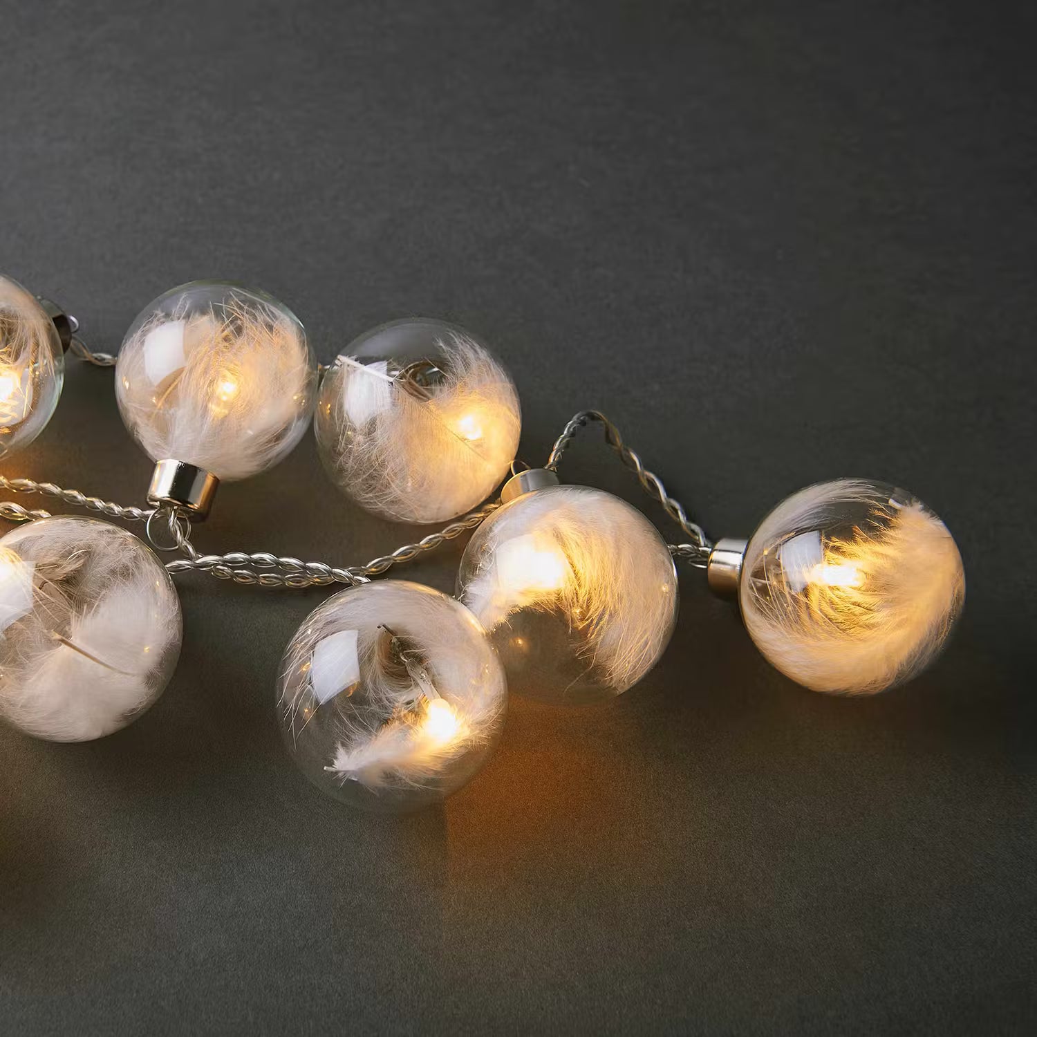 FEATHERS LED-Lichterkette - Klarglas / Kunststoff - 10-flammig