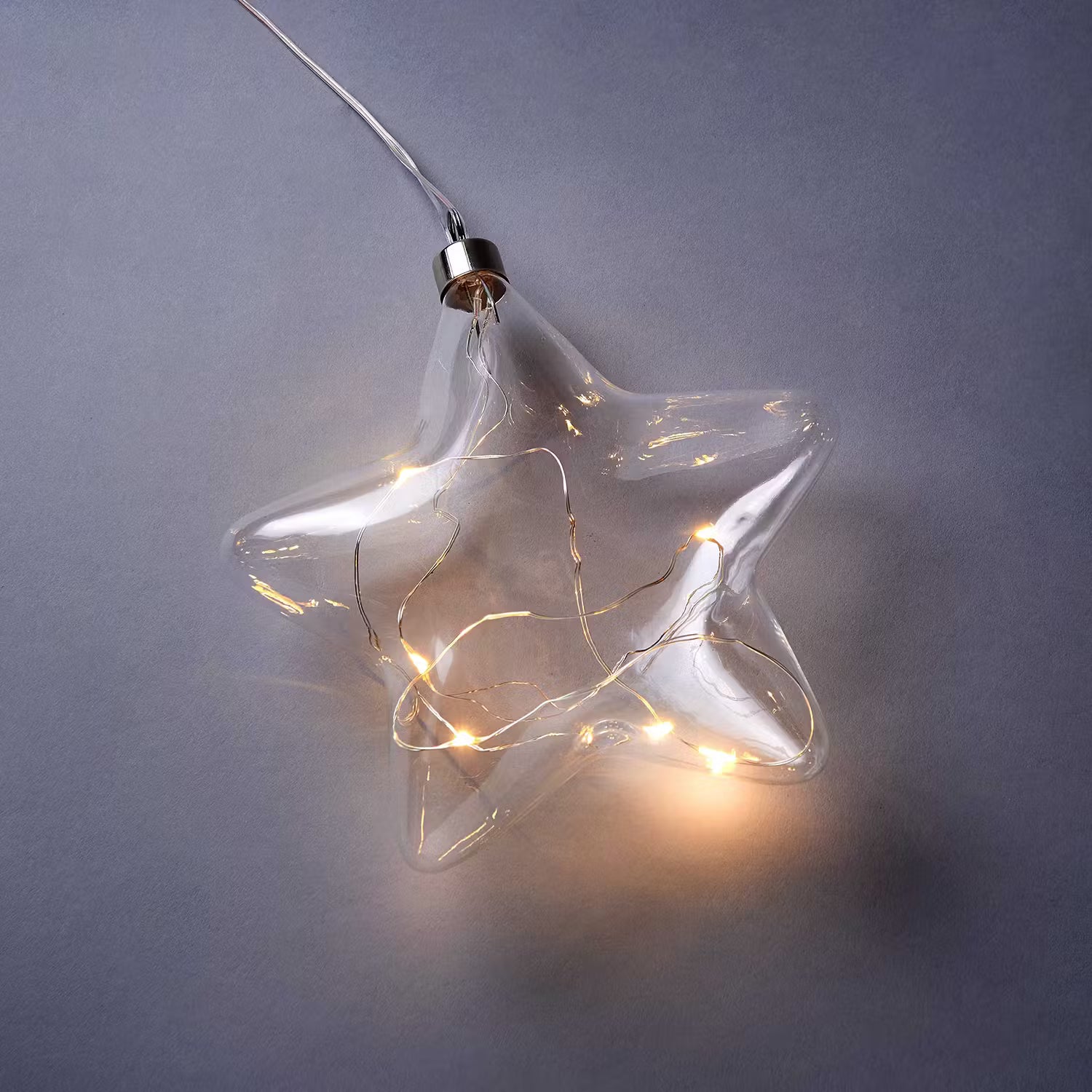 GLOW IN THE DARK LED-Lichterkette - Klarglas / Polyester PVC - 6-flammig