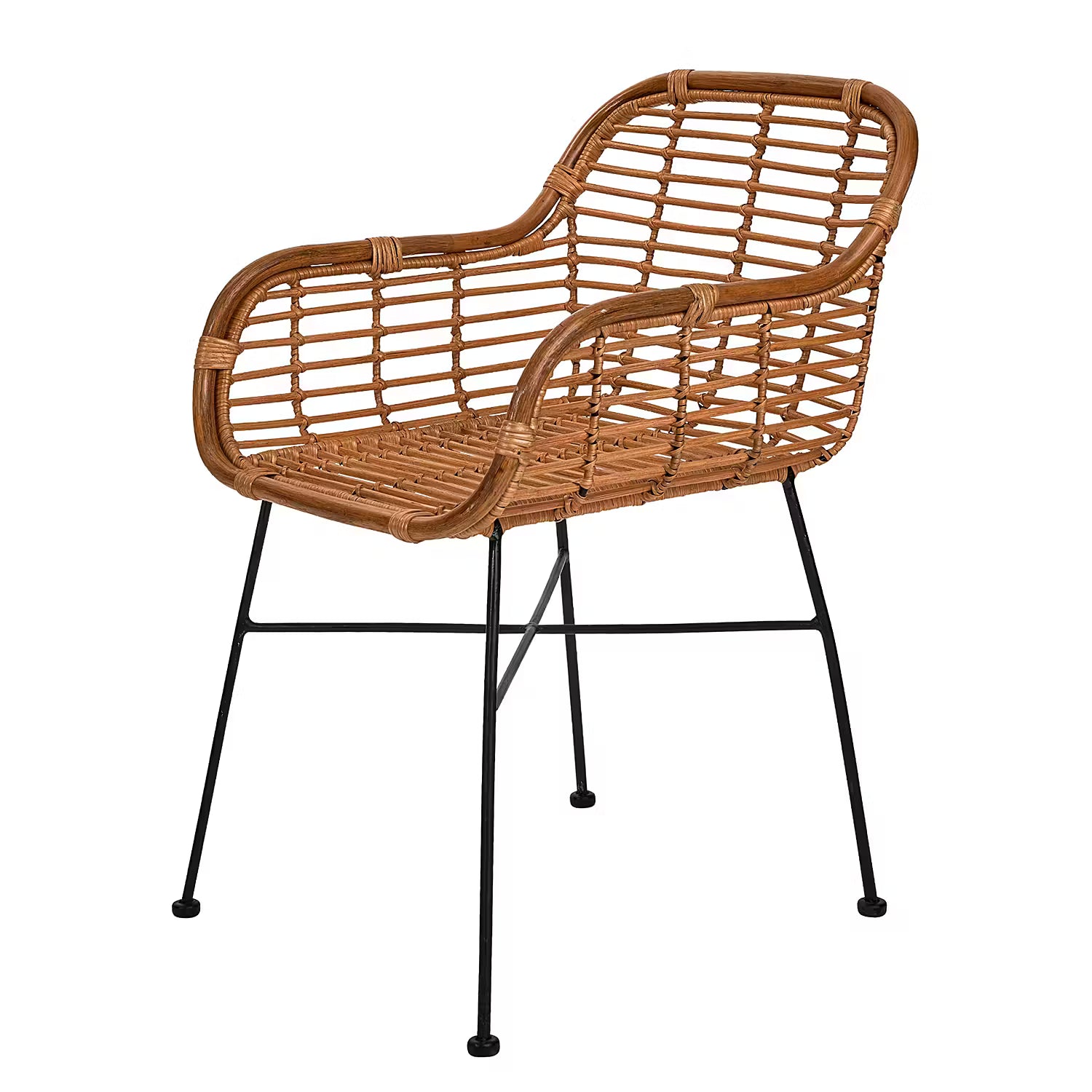 HACIENDA Sessel mit Armlehnen - Rattan - Braun