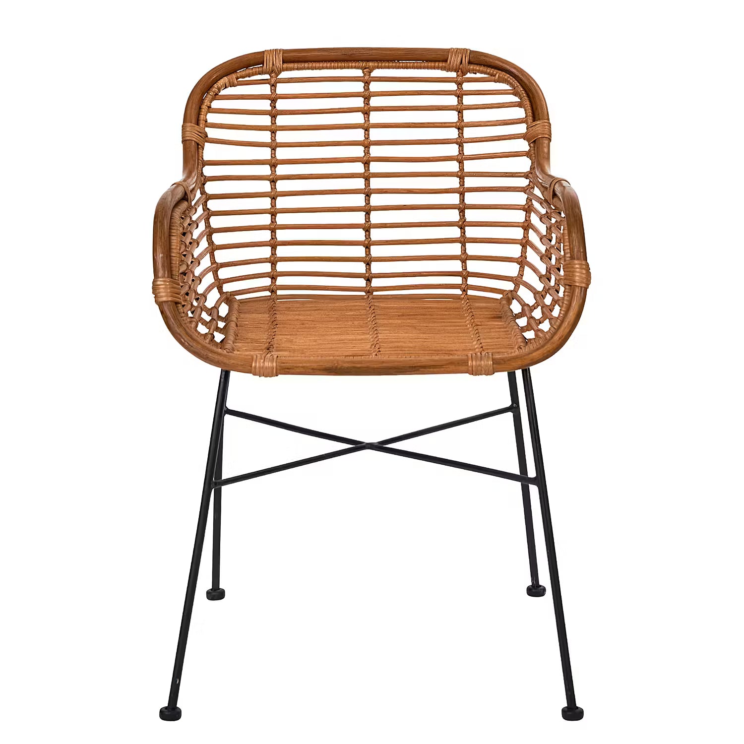 HACIENDA Sessel mit Armlehnen - Rattan - Braun