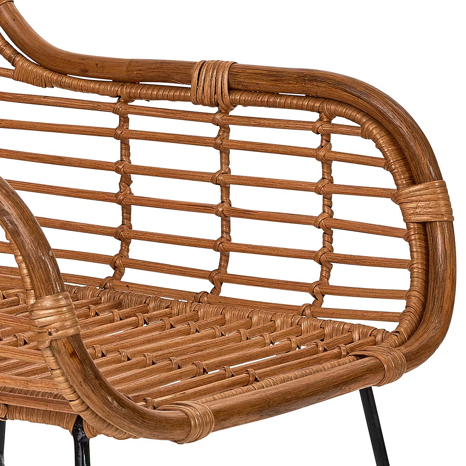 HACIENDA Sessel mit Armlehnen - Rattan - Braun