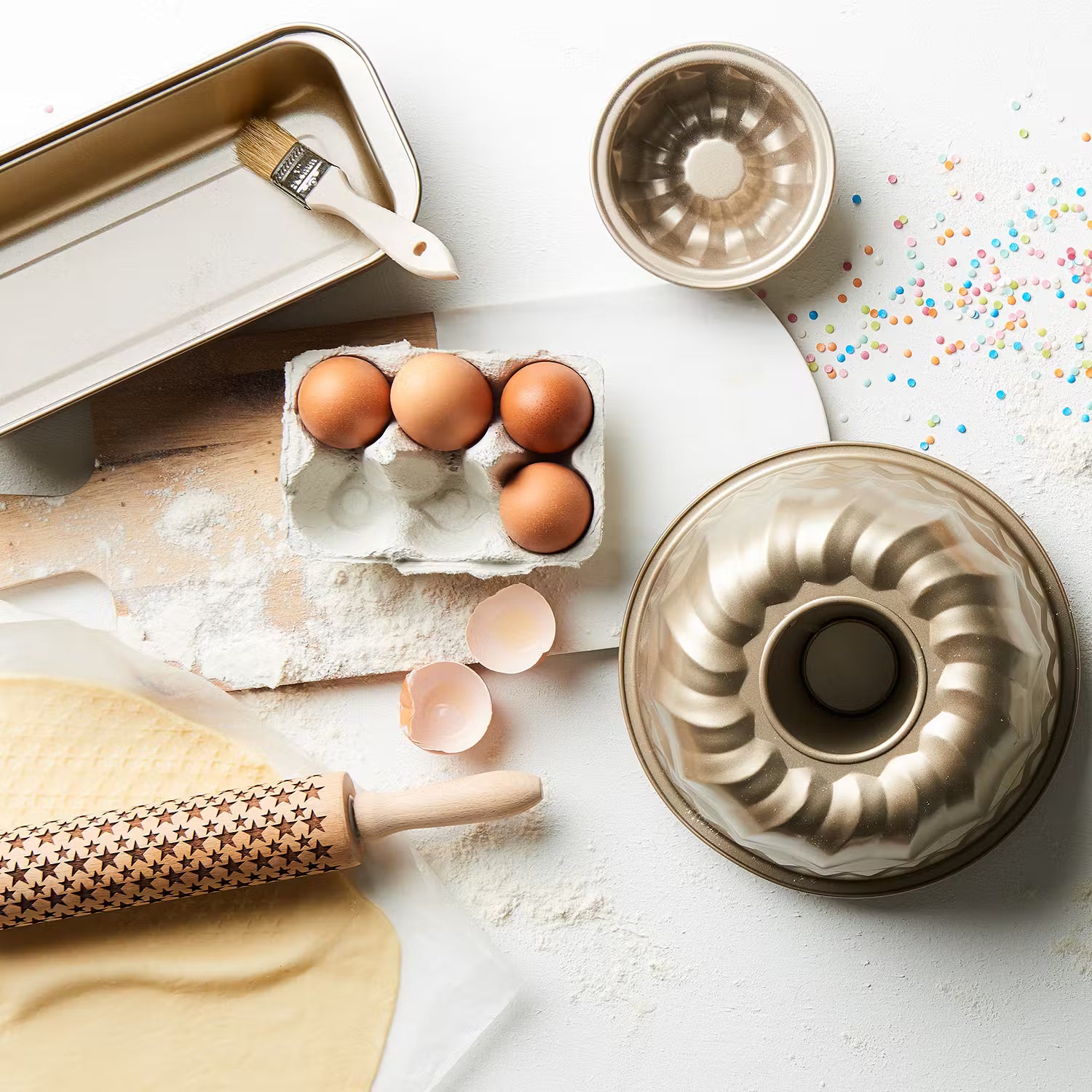 SWEET BAKERY Kastenform - Stahl - Beige