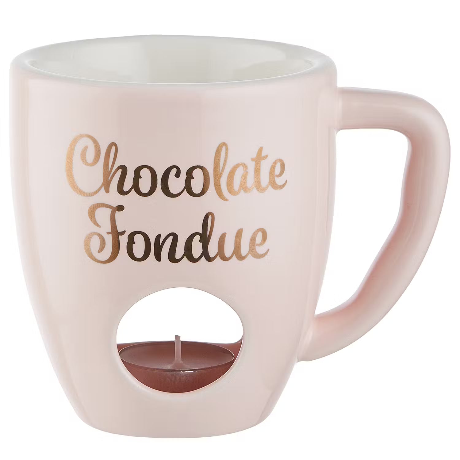 CHOCOLAT Fondue-Set 3-tlg. - Edelstahl / Porzellan - Rosa