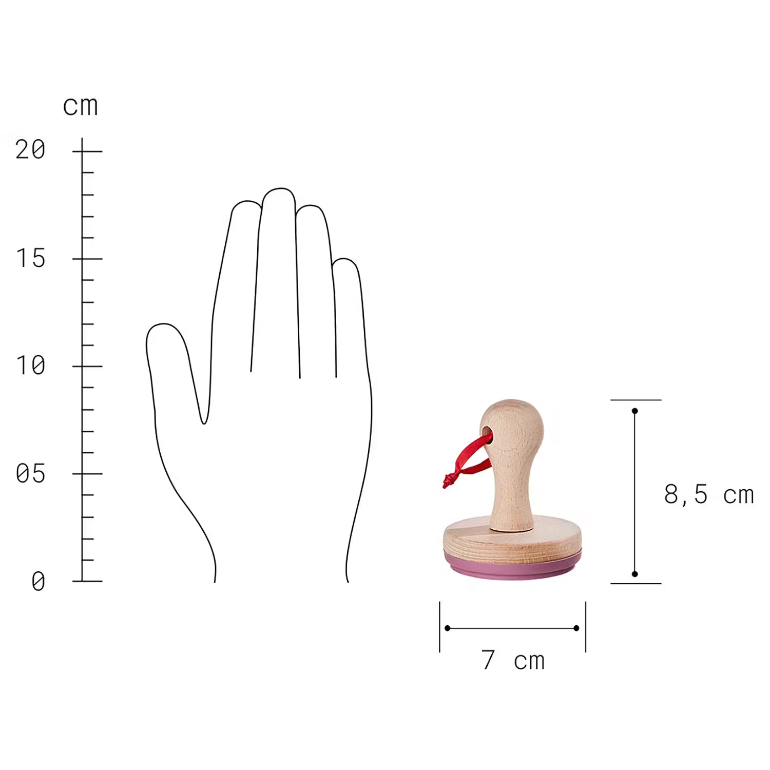 BISCUIT Ausstechform Rentier - Akazie - Rosa