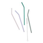 Glastrinkhalm LONG DRINK II (5-teilig) - Klarglas - Multicolor