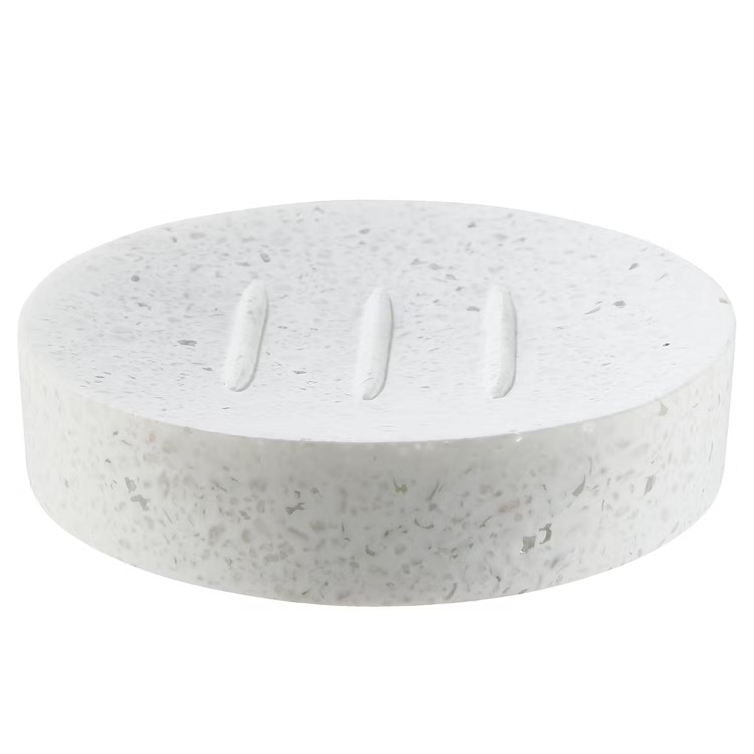 SAMOS Seifenschale Terrazzo - Polyresin - Weiß