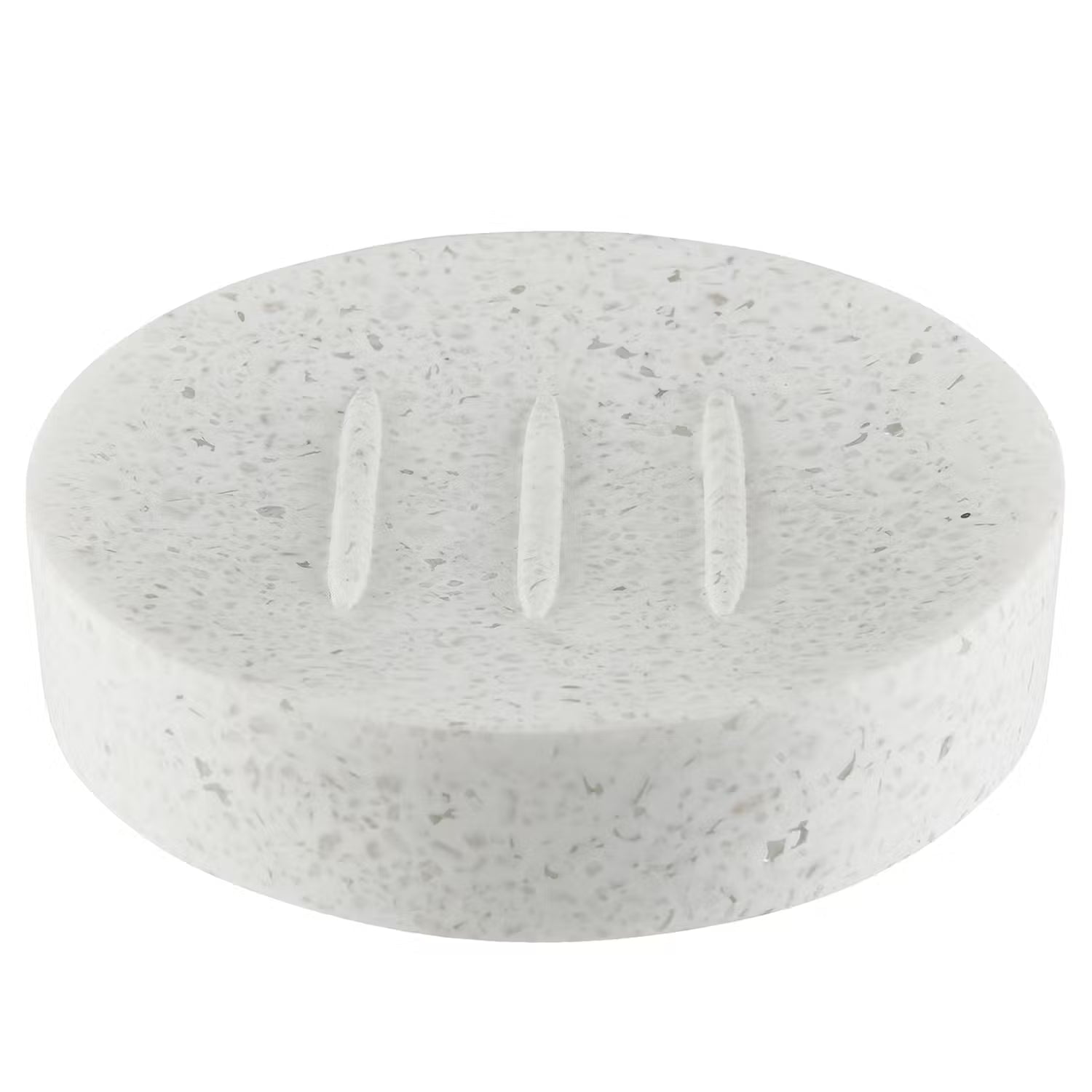 SAMOS Seifenschale Terrazzo - Polyresin - Weiß