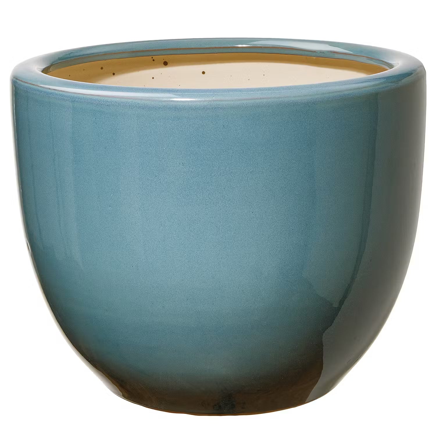 GLAZE Blumentopf - Steingut - Blau