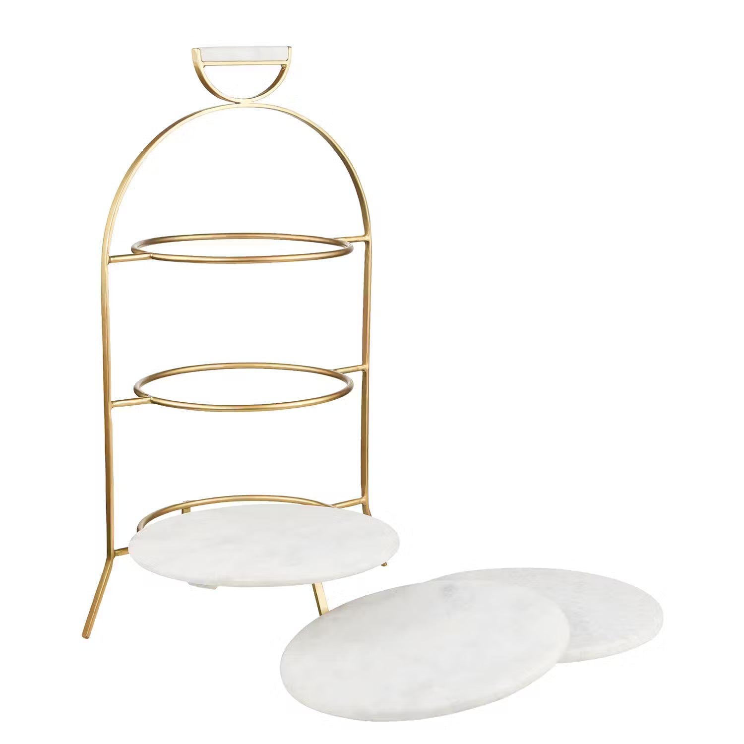 MARBLE Etagere - Aluminium - Weiß