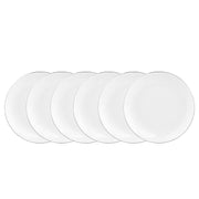 SILVER LINING Teller 6er-Set - Porzellan - Weiß - Durchmesser: 20 cm