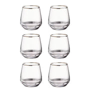 TOUCH OF SILVER Trinkglas 6er-Set - Klarglas - Transparent